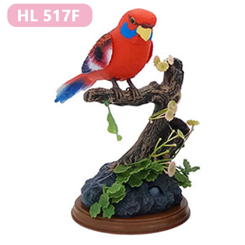 Singing Chirping Bird Toy Artificial Bird Toys Realistic Animal Electric Outdoor Decorations Simulation Birds Making Sounds Tree