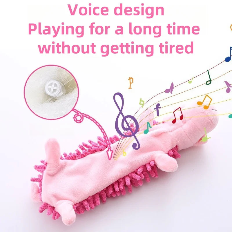 Chew Resistant Plush Pet Toys Stress Relieving Mop Plush Frogs Hippopotamus Teeth Grinding Dog Toys