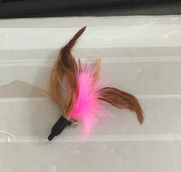 1/2pcs Funny Cat Stick Flower Bud Feather Sticks Cats Chaser Interactive Toys Fishing Rod Cat Toy Cat Accessories Pet Supplies