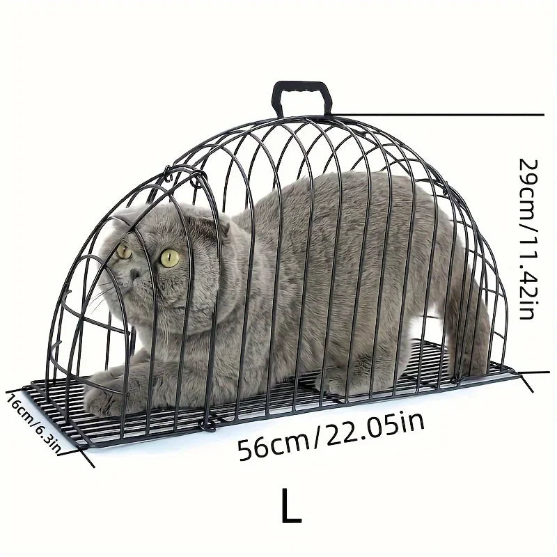 Cat Bath Cage Iron Anti-scratch Anti-bite Cage Fixed Dry Bath Double Door Cat Beauty Cage Anti-escaping Cat Accessories