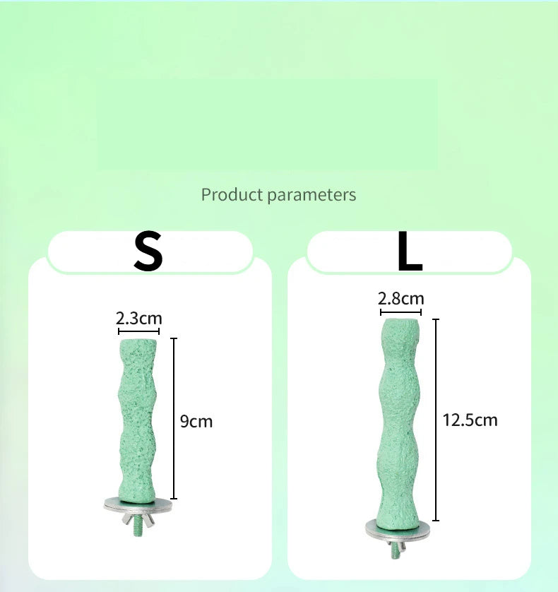 Bird Resin standing paw grinding sticks Nail Trimming Perch Paw Grinding Stick Bird Toys Parrot Grinder Parrot perch bird stand