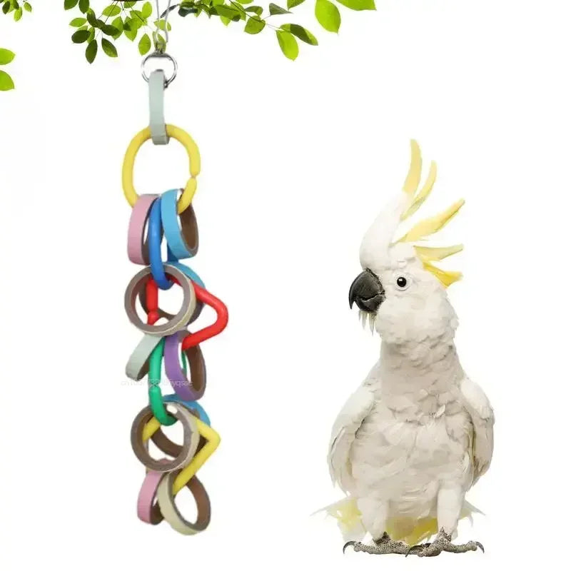 Parrot Toys For Large Birds With Metal Hook Colorful Chewing Parrot Toys Parrot Toy Bird Toy For Parrots Bird Cage Accessories