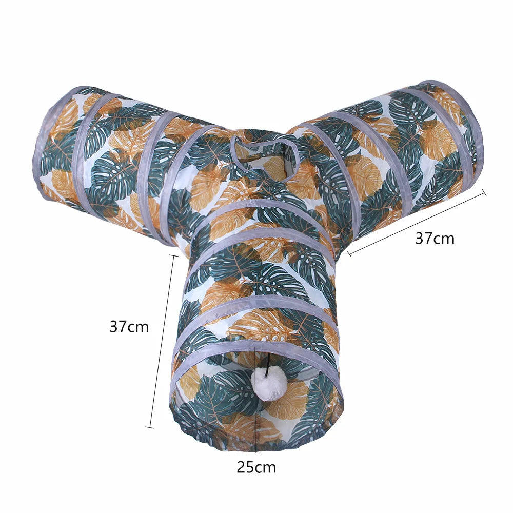 Cat Tunnel Pet Supplies S T Pass Play Tunnel Foldable Cat Tunnel Cat Toys Breathable Drill Barrel for Indoor Loud Paper