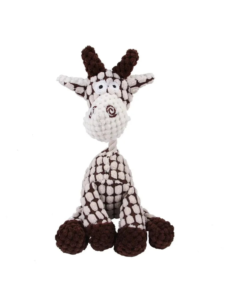 Cute Dog Toys for Small Large Dogs Animal Plush Dog Squeaky Toy Puppy Chew Toys Bite Resistant Pet Toy For Dogs Squeaker