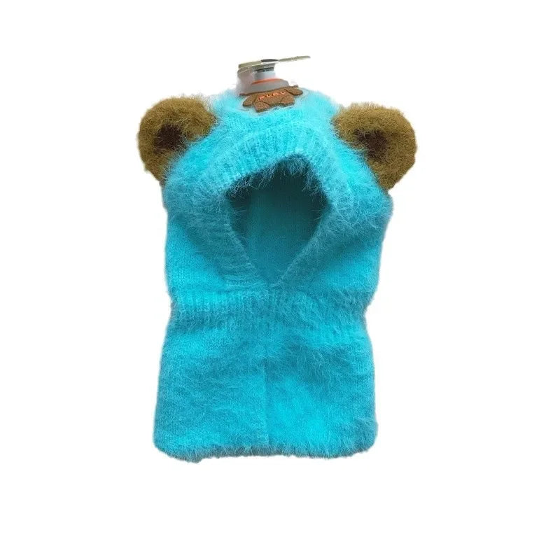 Pet's New Winter Cartoon Cute Warm Knitted Hat Puppy Accessories Dog Birthday Dog Accessories for Small Dog Hat Caps