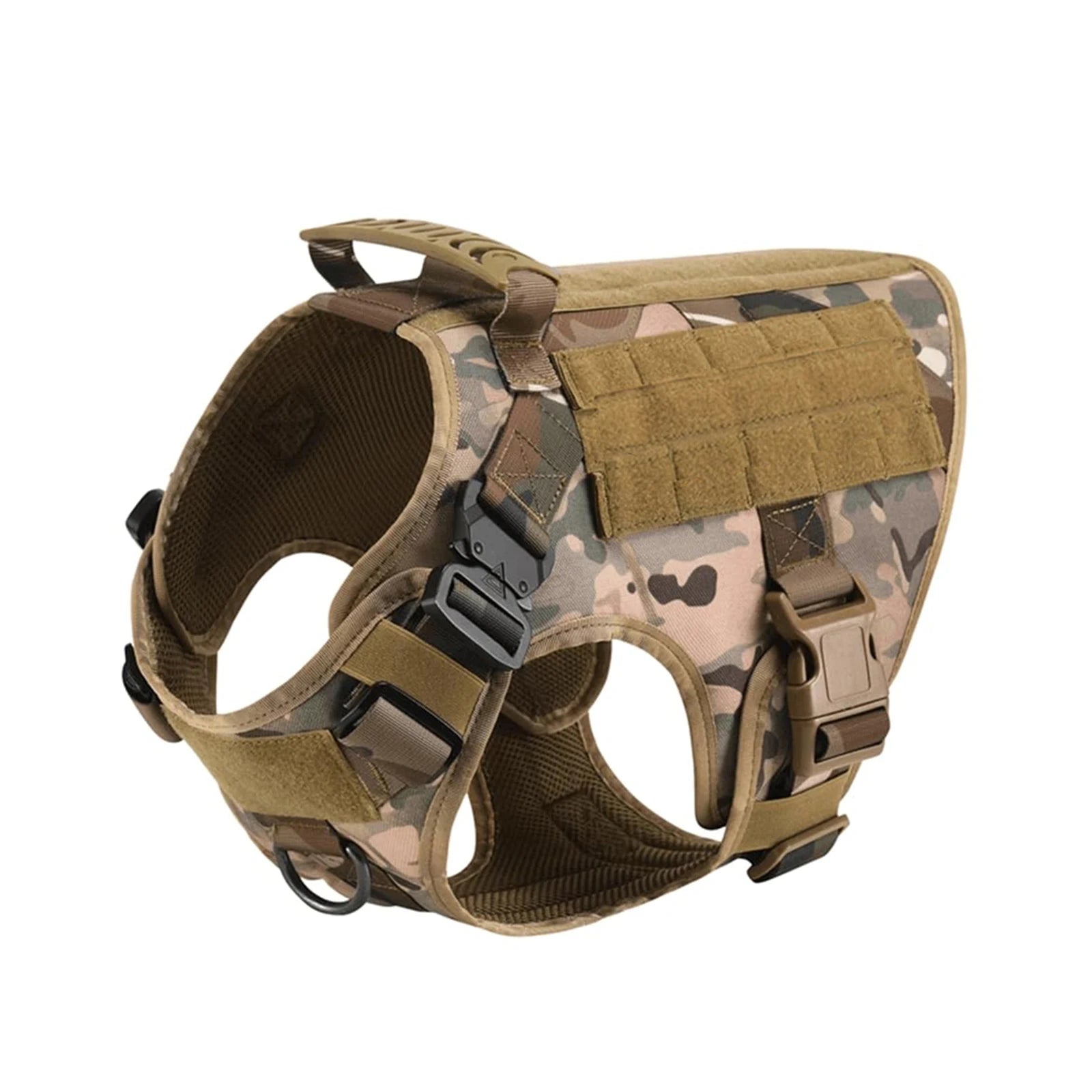 Tactical Large Dog Harness Leash Molle Pouches Pet Golden Retriever French Bulldog Training Vest Harnesses For Dog Accessories