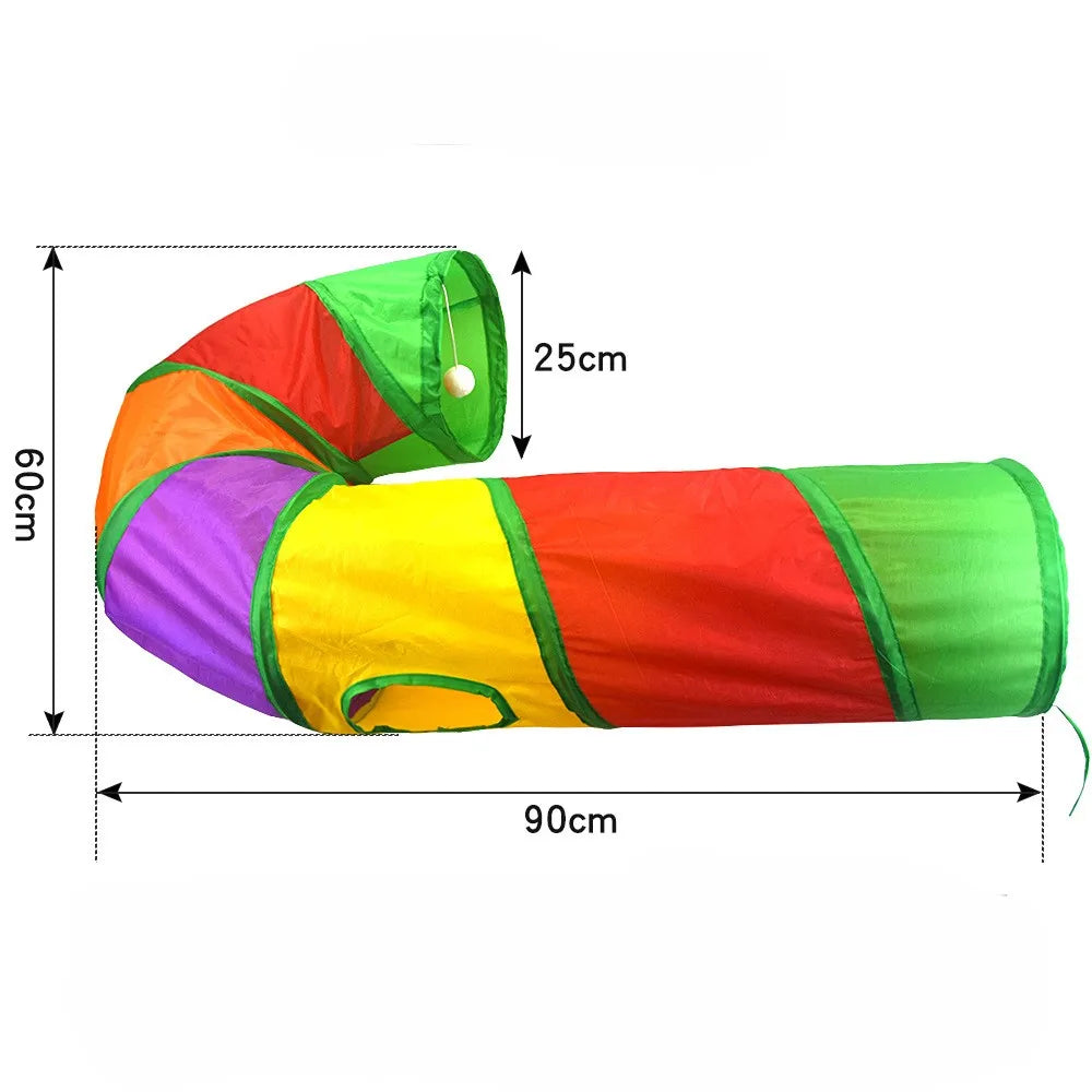 Cat Tunnel Portable Foldable Set Pet Rabbit Guinea Pig Tent Maze Channel Toy Dog Fence Pet Cage Large Space Multiple Gameplay