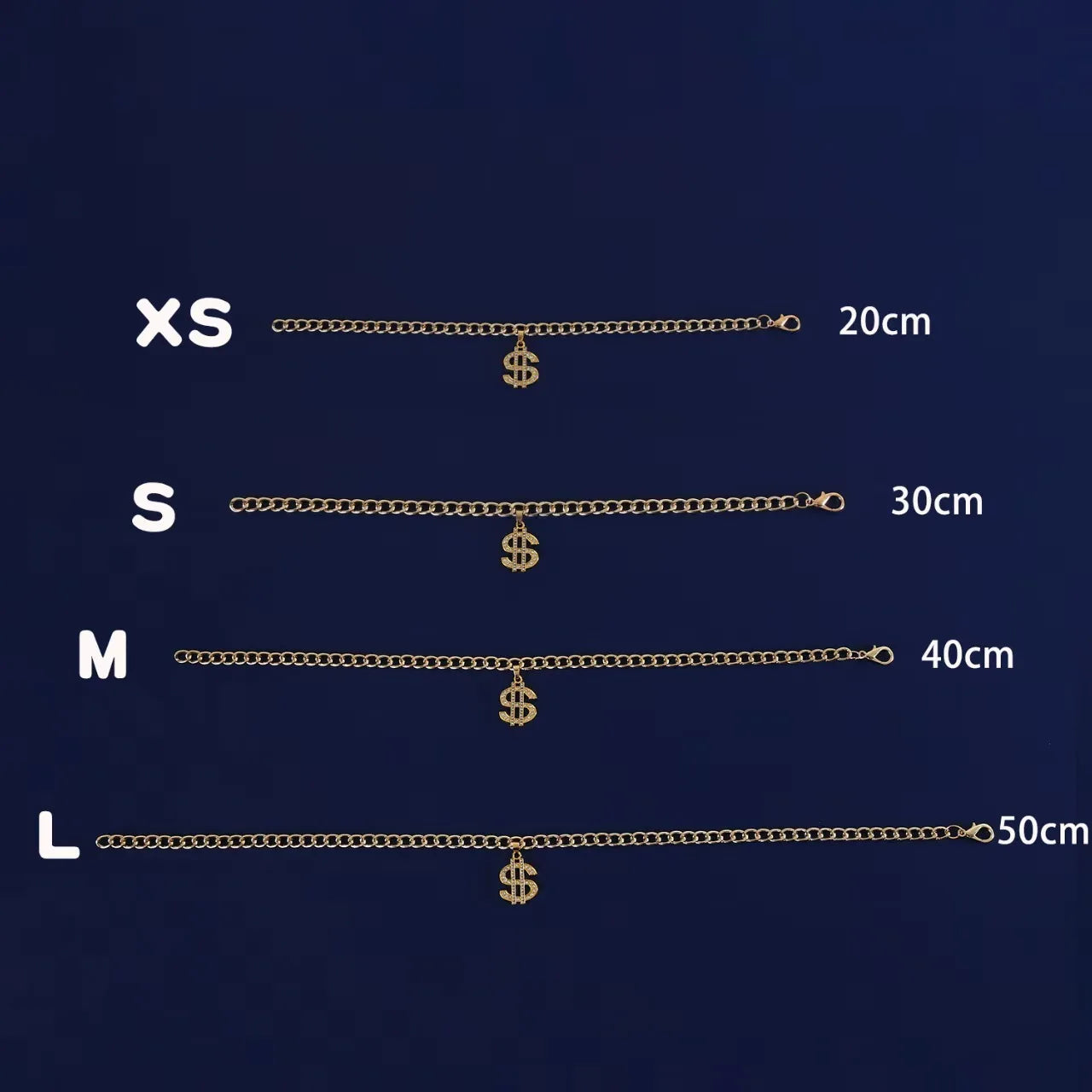 Golden Dollar Chihuahua Dog Accessories for Cat Neck Wear Fancy Zircon Pet Necklace Adjustable Cosplay Small Medium Puppy Collar