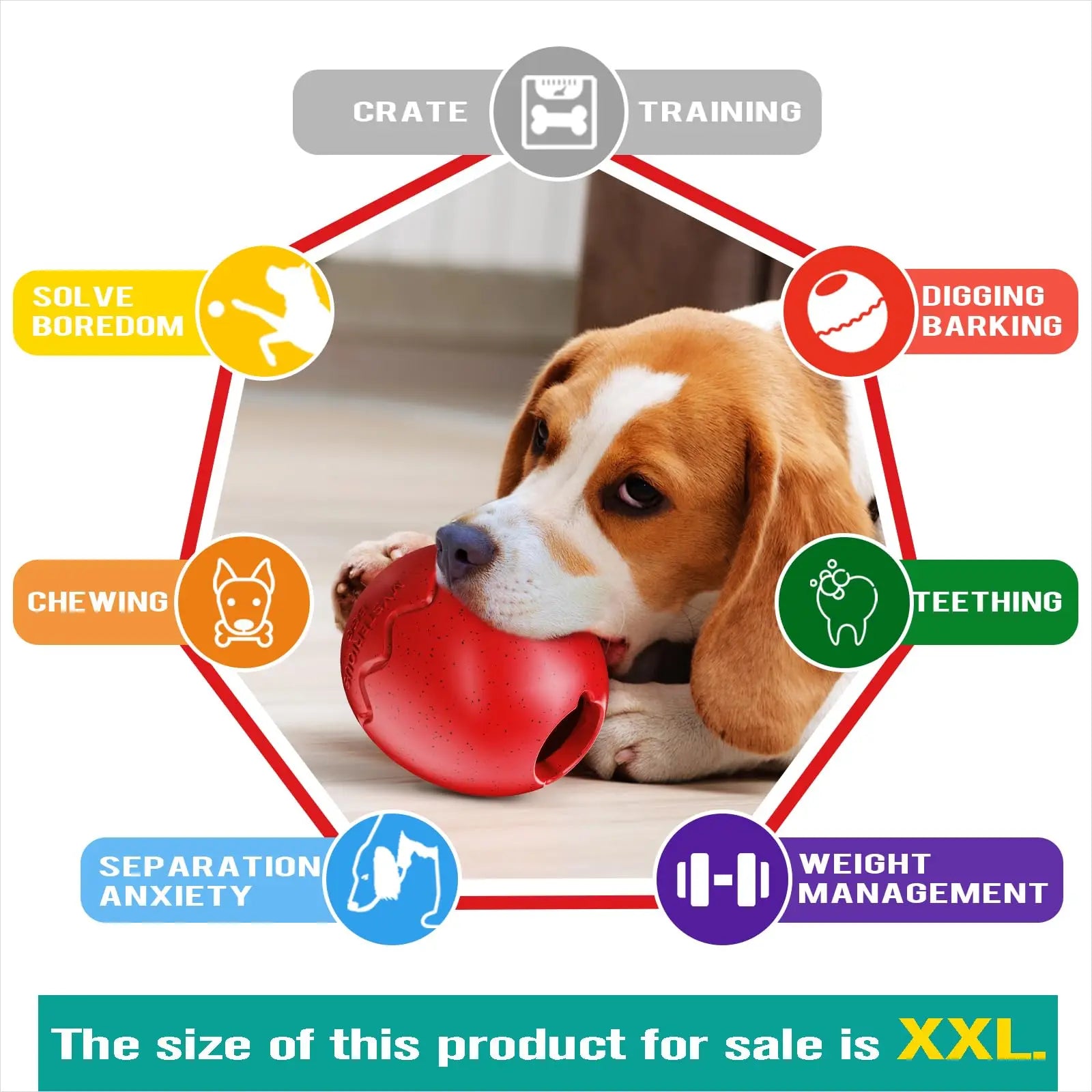 Dog Chew Toys Larger Dinosaur Egg Shape Pet Toys Slow Feeder Clean Teeth Interactive Food Cups Release Anxiety Dog Accessories