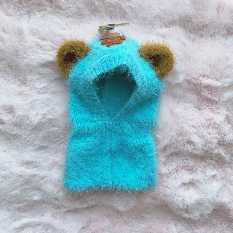 Pet's New Winter Cartoon Cute Warm Knitted Hat Puppy Accessories Dog Birthday Dog Accessories for Small Dog Hat Caps