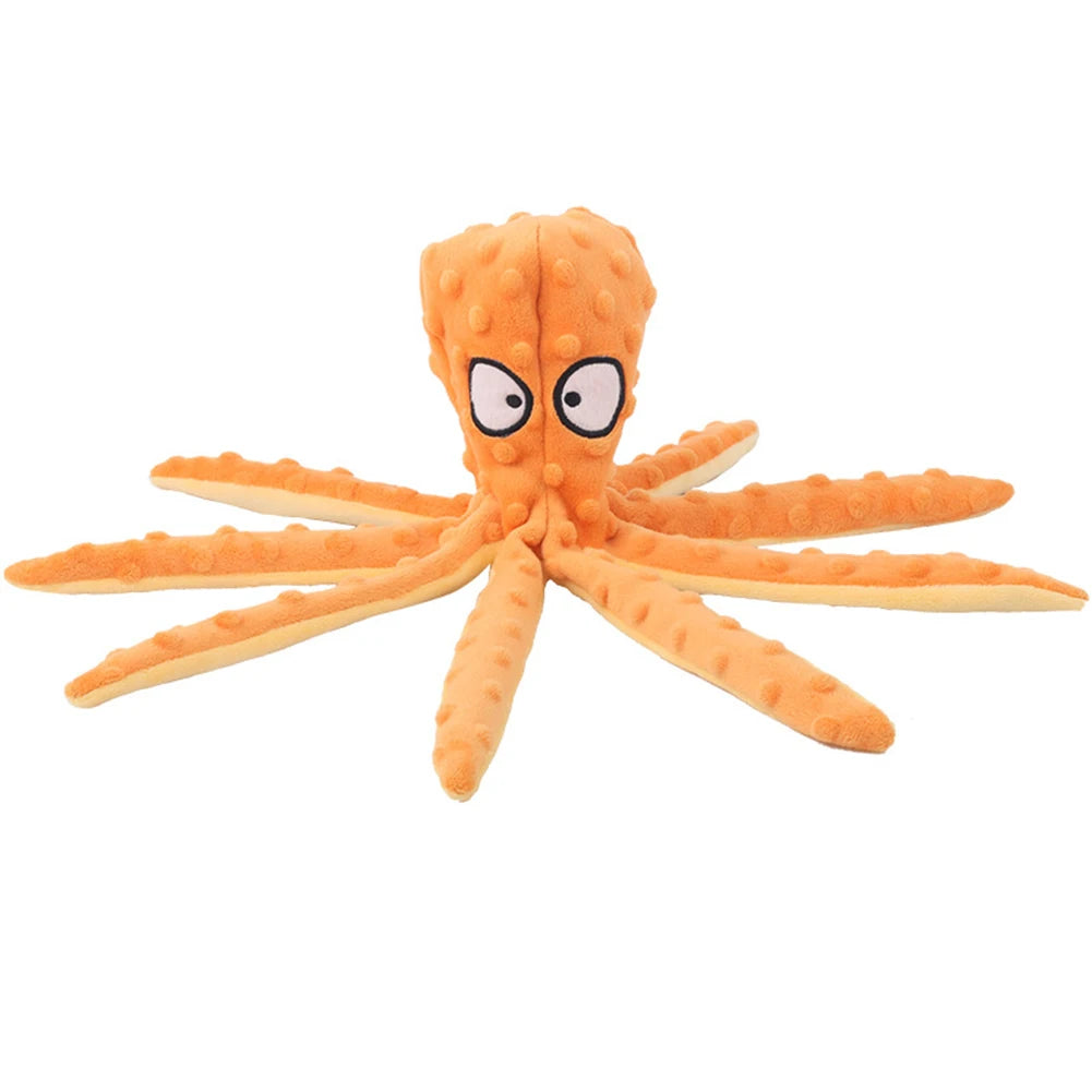 2Pcs Pet Plush Toy Octopus Dog Interactive Toy Indestructible Bite Resistant Sound Puppy squeaky Octopu Dogs Rattle Toys Supplie
