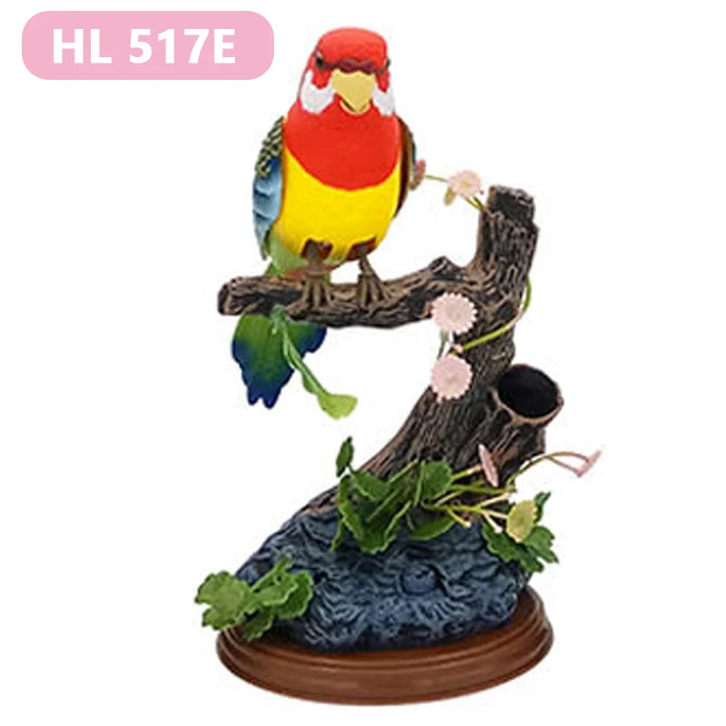 Singing Chirping Bird Toy Artificial Bird Toys Realistic Animal Electric Outdoor Decorations Simulation Birds Making Sounds Tree