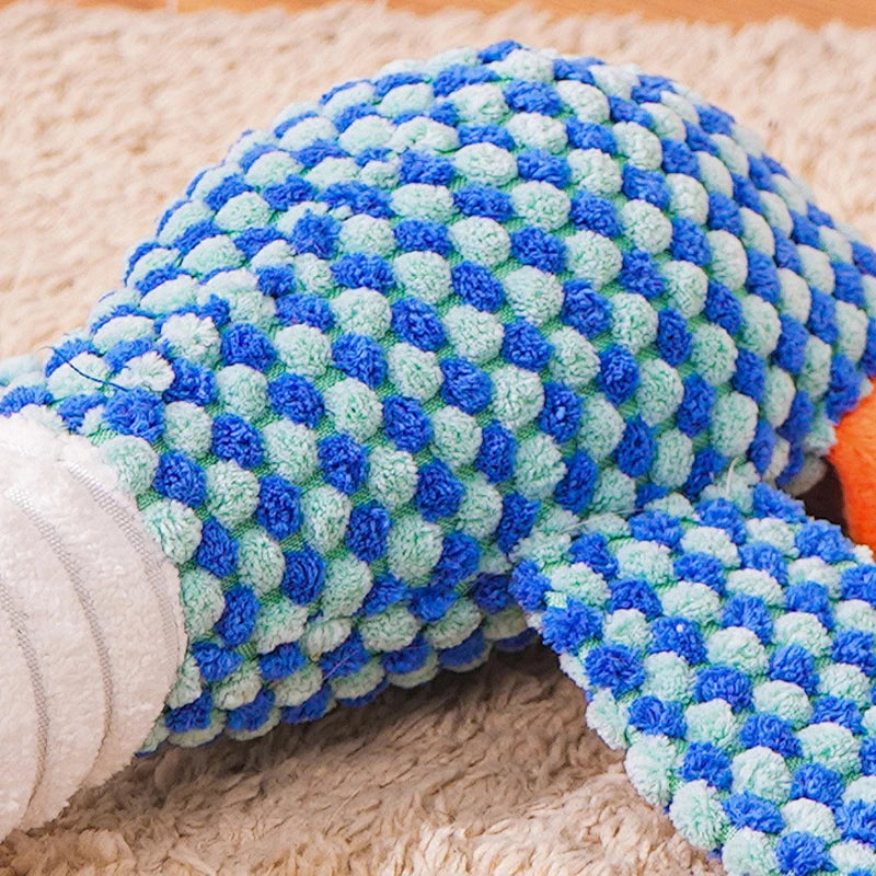 Dog Toys Plush Animal Toy Wild Goose Chewing Toy for Small Medium Large Dogs Cats Teeth Cleaning Toys Pet Squeak Toy for Puppy