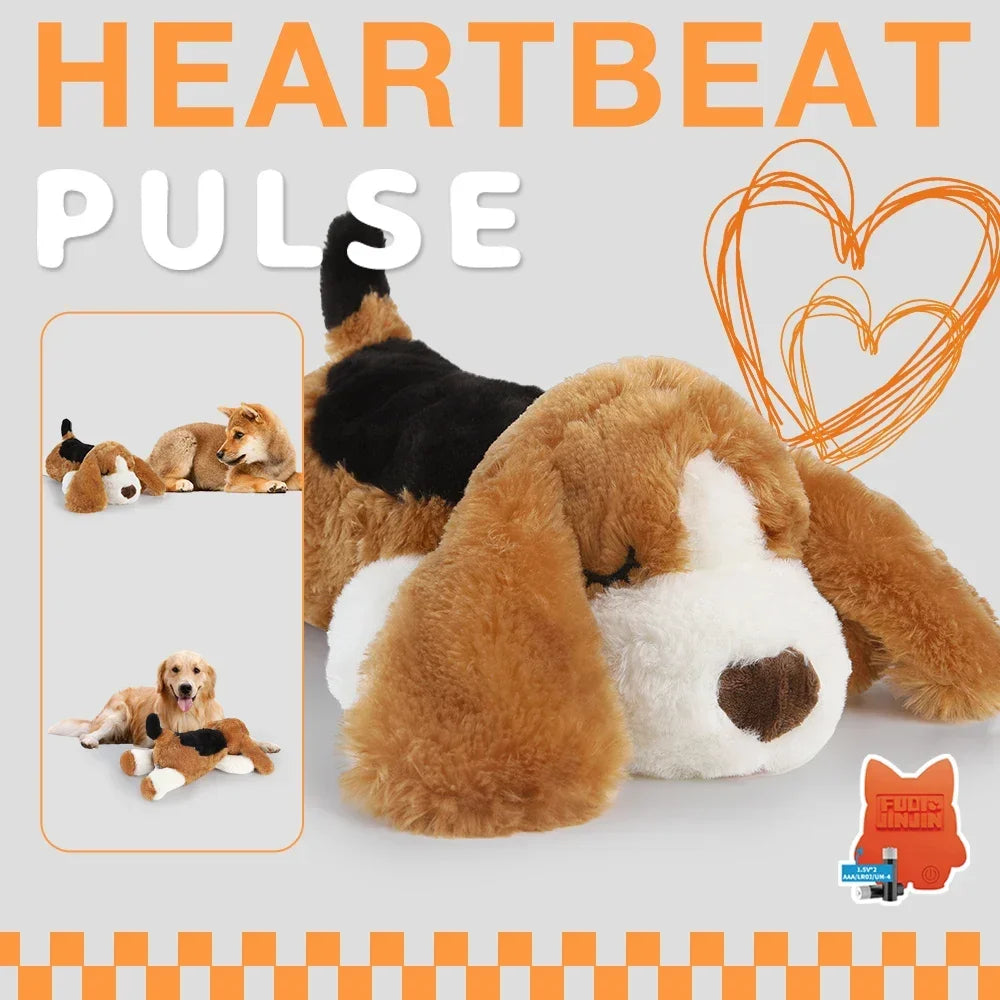 Puppy toys with heartbeat dog toys, pet separation stress soft plush relief and calming sleep partner behavior aid toys