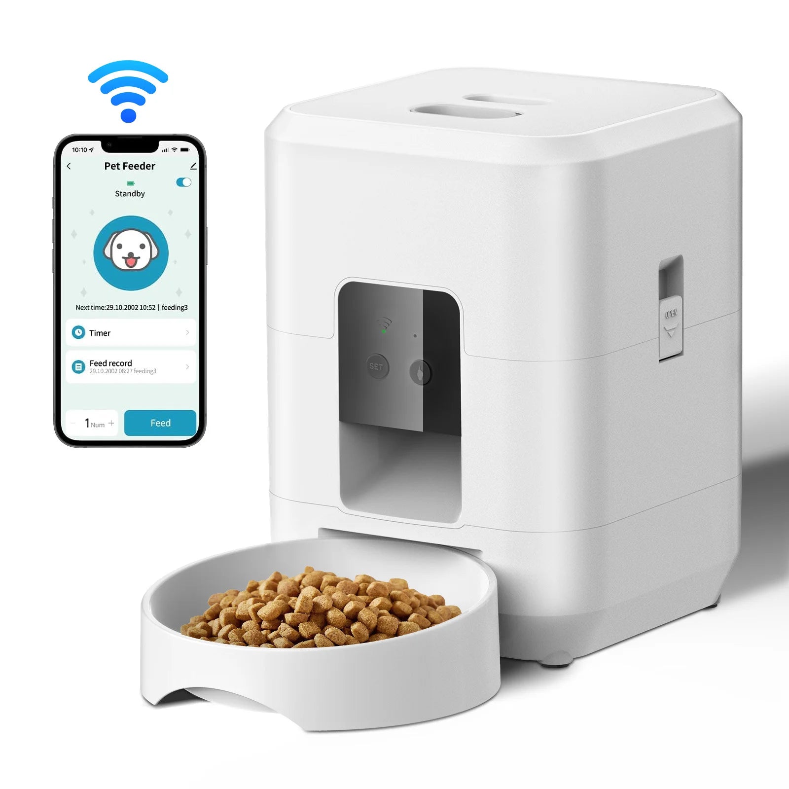 2L Automatic Pet Feeder Wifi Smart Cat Dog Food Dispenser App Controlled Slow and Quantitative Feeding for Pets Cat Accessories