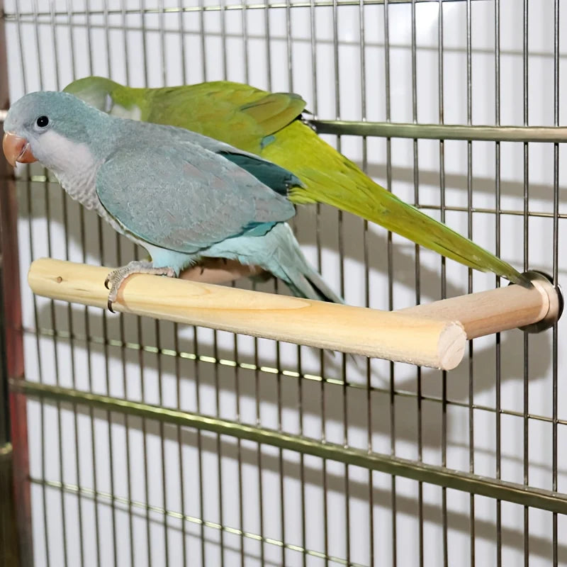 Durable Wooden Bird Perch Stand Parrot Toys For Standing Playing Bird Supplies