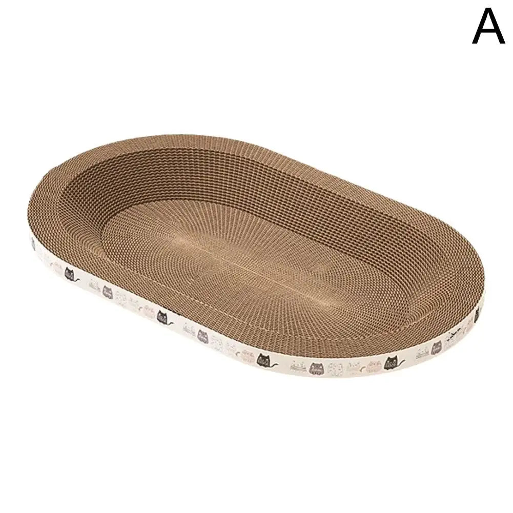 Corrugated Cat Scratcher Cat Scrapers Round Oval Grinding Claw Toys for Cats Wear-Resistant Cat Bed Nest Cat Accessories