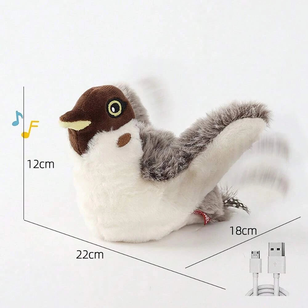 Interactive Flying Bird Cat Toy (with Catnip) Toy Flapping Bird Cat Toy Flying Interactive Flapping Chirping Bird Cat Toy