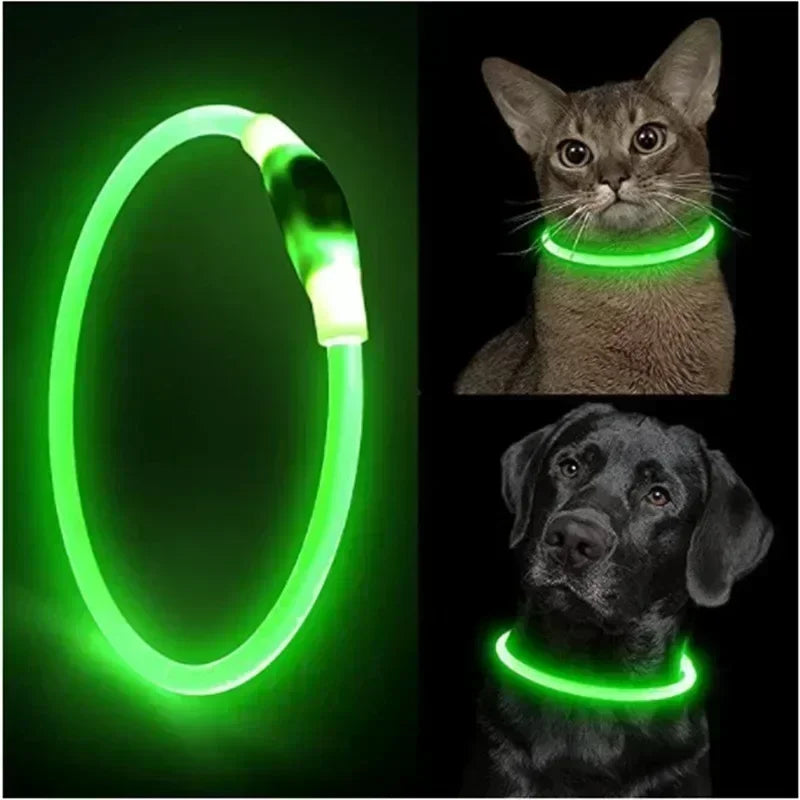 Led Dog Collar Luminous Usb Cat Dog Collar 3 Modes Led Light Glowing Loss Prevention LED Collar for Dog Pet Dog Accessories