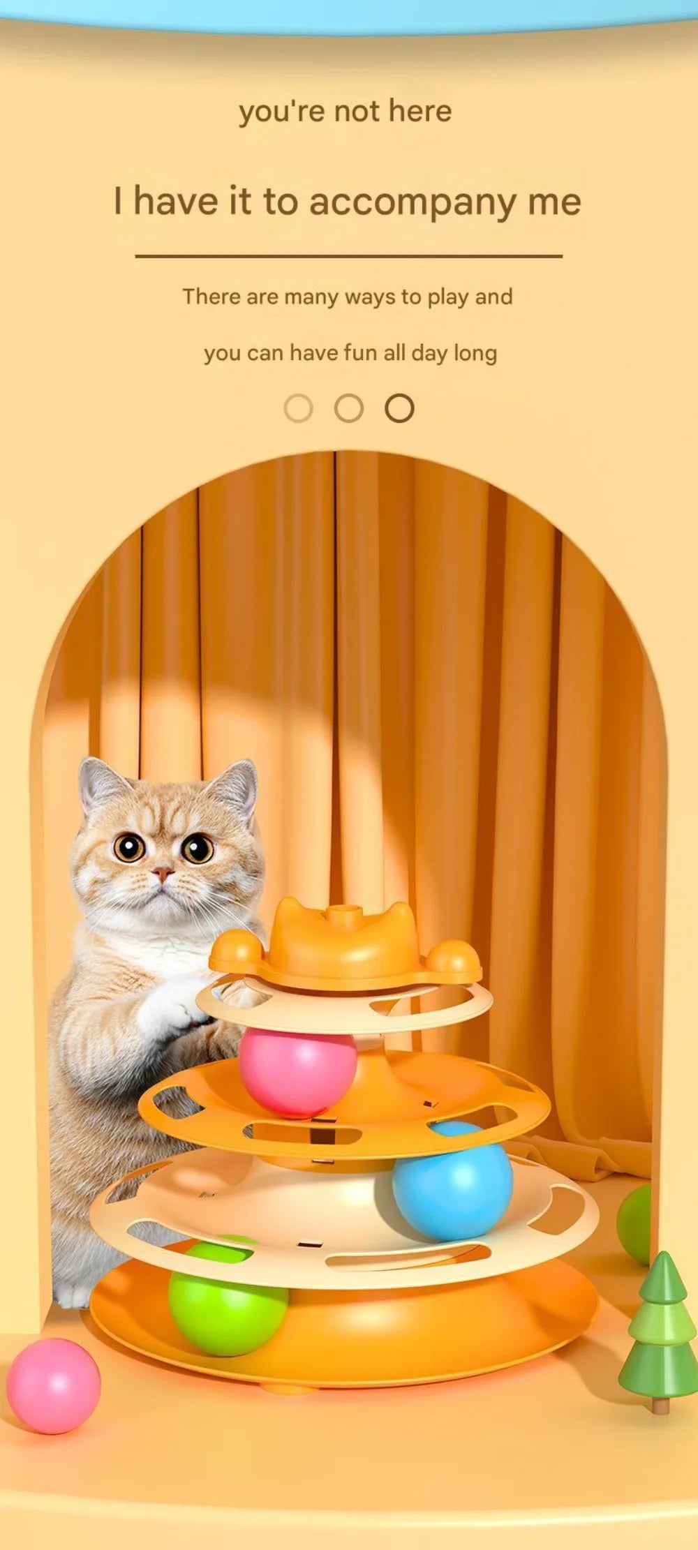 New Interactive Cat Toys Rotatable Intelligence Training Pet Cat Turntable Balls Feather Cat Amusement Plate Pet Supplies