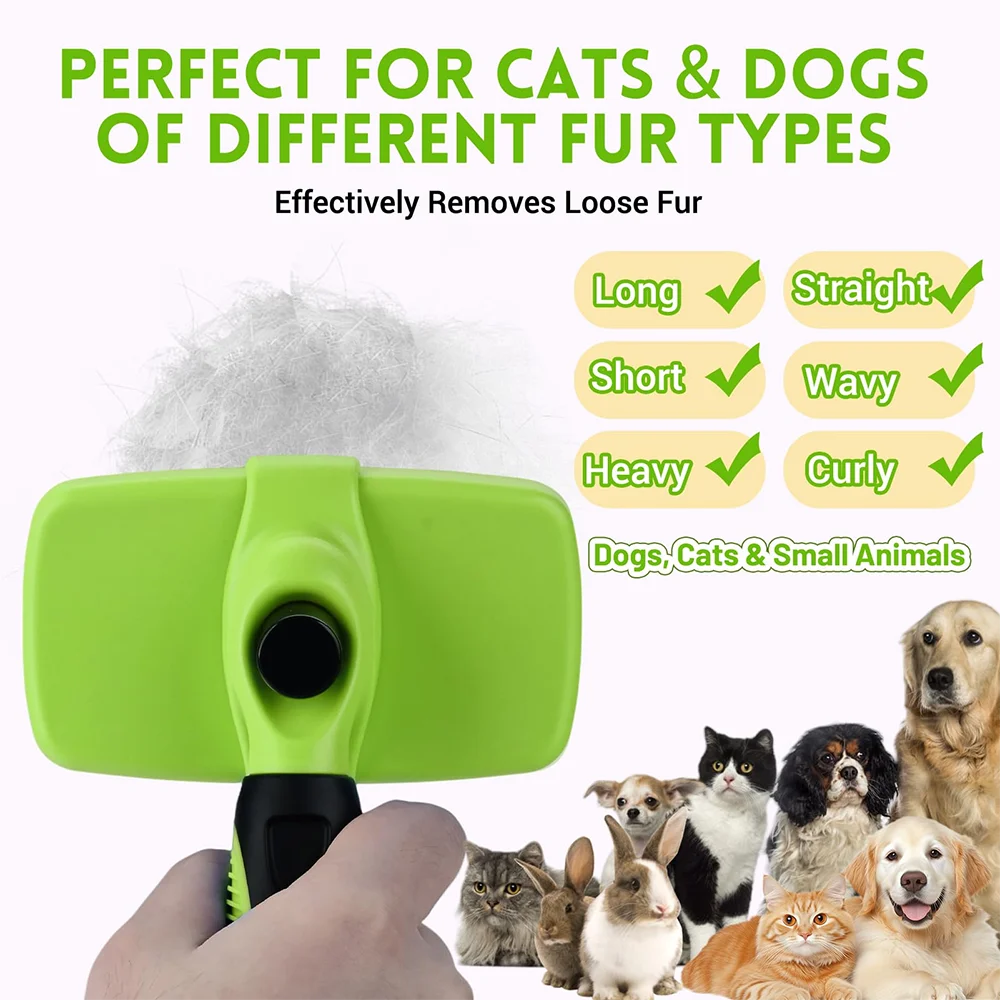 Pet Brush for Dogs Cats Dog Comb Pet Hair Removal Brush Cat Grooming Comb Dog Hair Remover Dog Accessories Dog Massage Combs