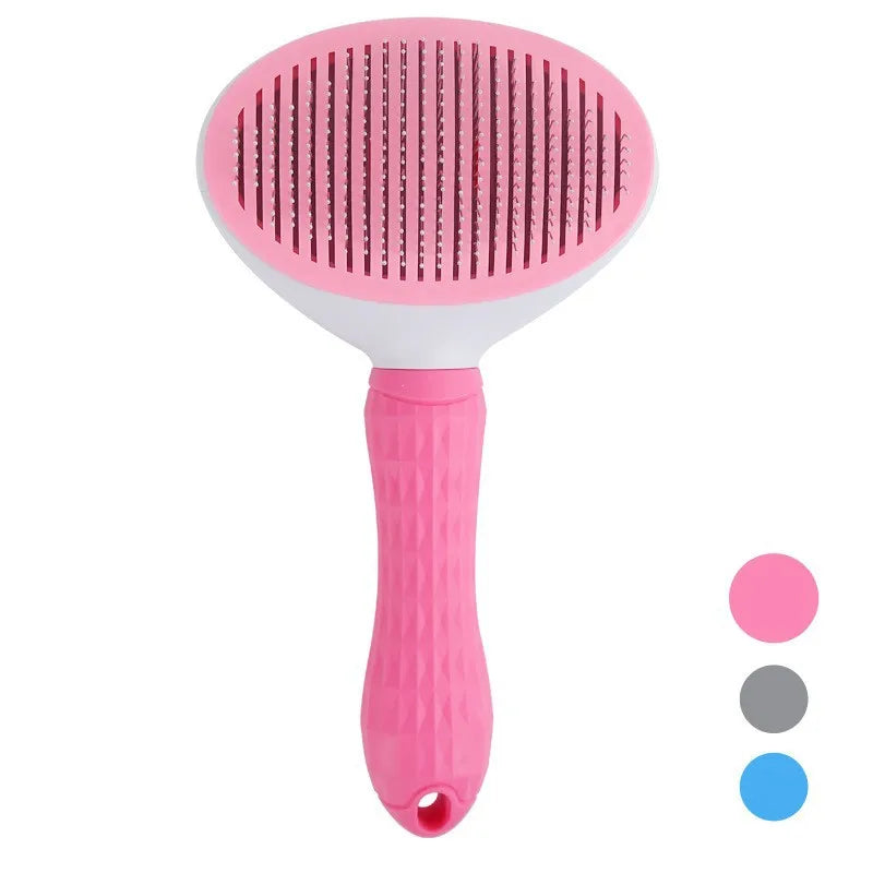 Pet Hair Remove Comb Self-cleaning Cat Slicker Brush Pet Waste Hair Comb For Cats Grooming Brushes Dog Combs Cat Accessories