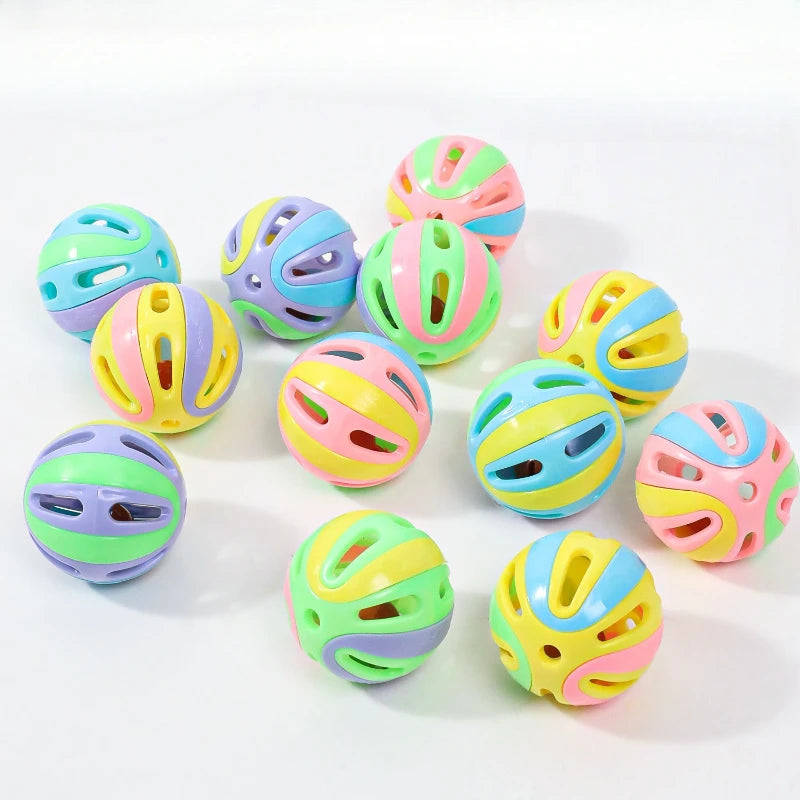 Bird Toys Colorful Splicing Bell Ball Large Birds Toys Pet Toy Pet Supplies Random Colors Bird Accessories juguetes para pájaros