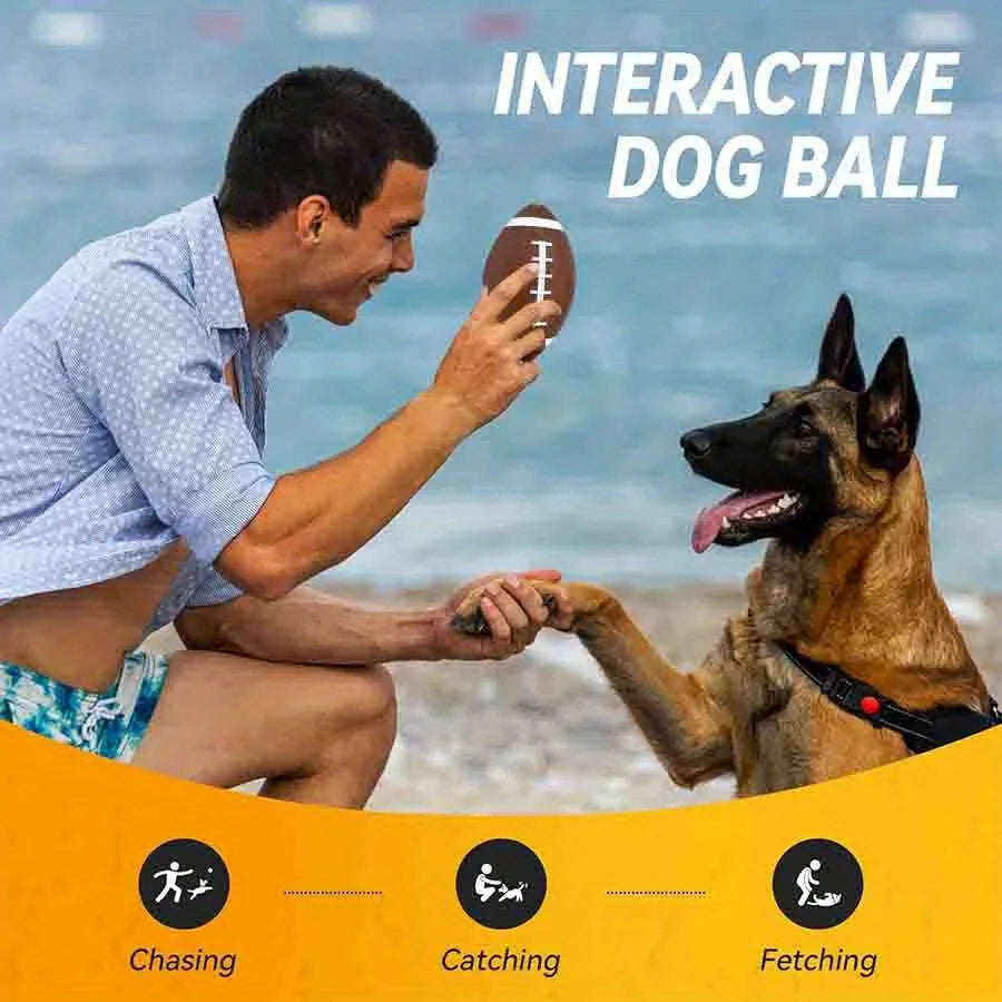 6.7" Inflated Balls for Dogs, Durable Dog Football Toys for Aggressive Chewers, Large Rugby Balls, Floating Dog Toys JXB