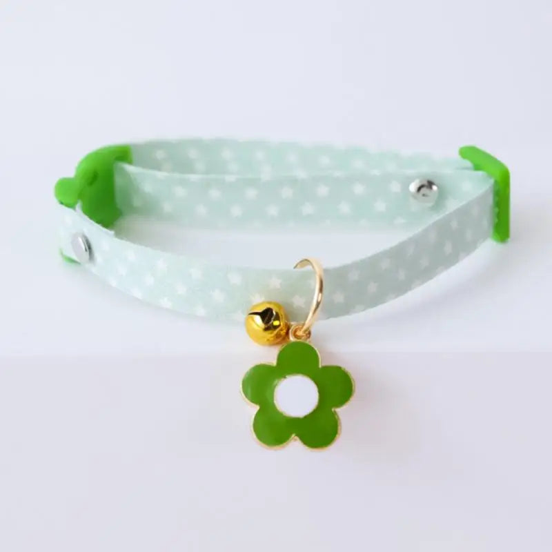 Collar Sakura Heart Fruit Cat Plaid Cat Collars Bell Cartoon Necklace Adjustable Collar for Cat Small Dog Pet Cat Accessories