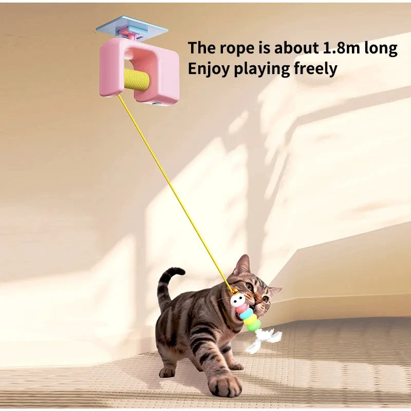 Interactive Cat Toys Electric Cat Yo-Yo Electric Smart Door Hanging Cat Balls Toy Self-entertainment Cat Amusement Artifact