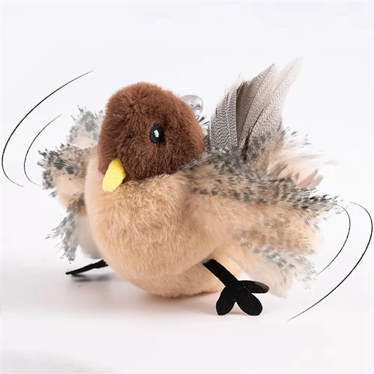 NEW Remote Control Interactive Cat Toys Flying Bird Flapping Wings Sparrow Toy Vivid Chirping Simulation Bird Cat Toy