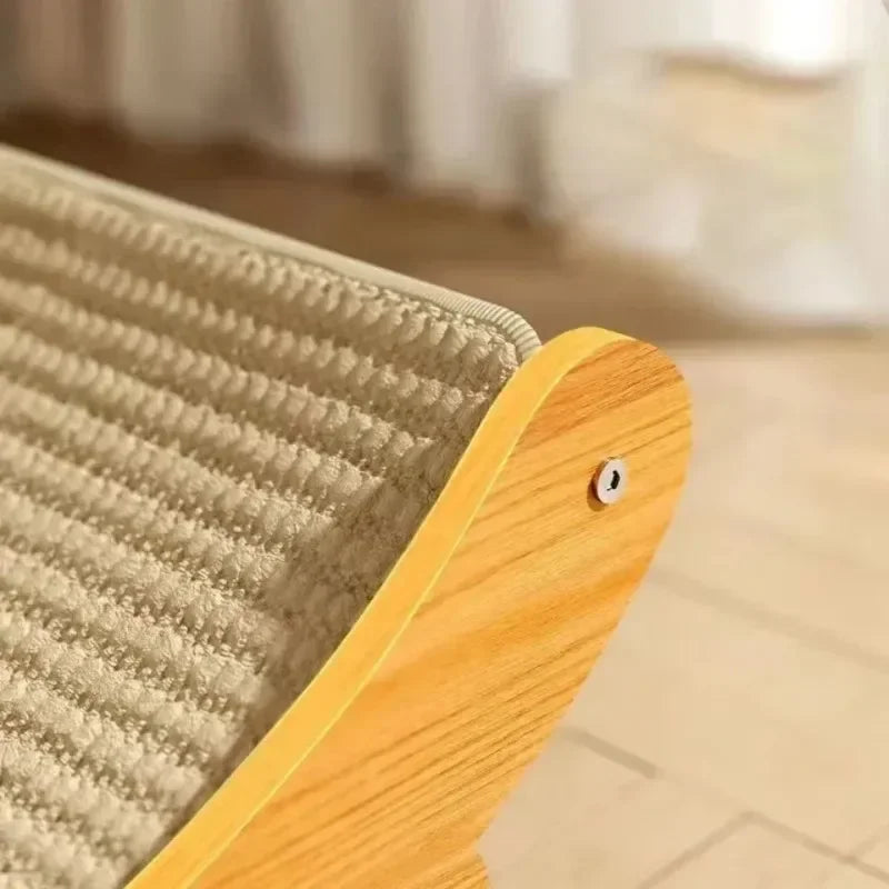 Wooden Cat Scratching Board Scratching Recliner Scratch-resistant Post Cat Toys Wear-resistant  Pet Supplies with Sisal Surface