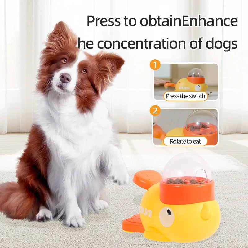 Little yellow duck pet leaking device pet interactive toys educational training device pet feeding device puppy leaking toys