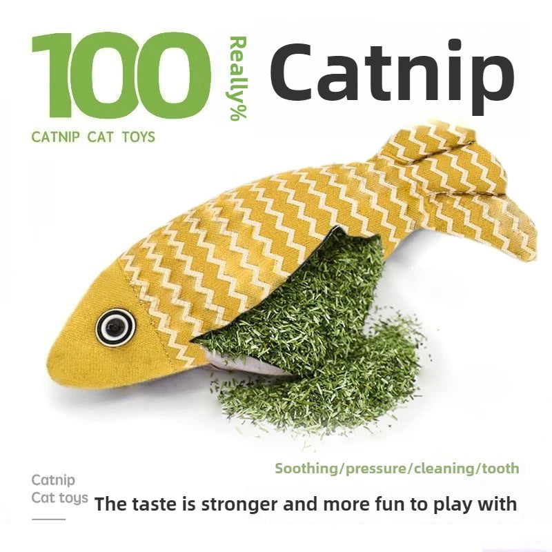 Cat Mint Toys Flaxseed Fish Toys Cat Mint Small Fish Pets Cat Mint Toys Cat Toys Scratcher Catnip Toy Cat Fish Toy
