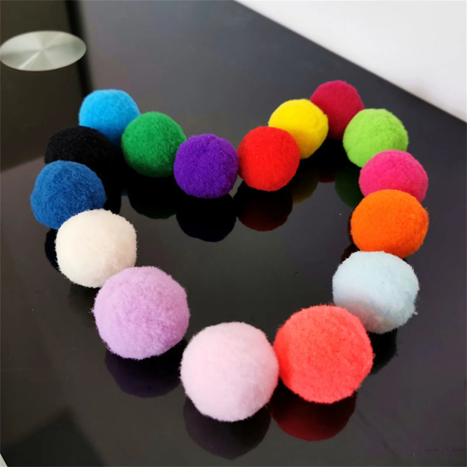 10/50/100 pcs Cute Funny Cat Toys Stretch Plush Ball Cat Toy Ball Creative Colorful Interactive Cat Pom Pom Cat Chew Toy