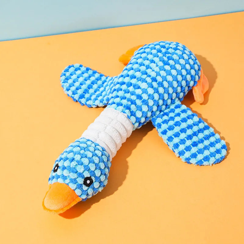 Dog Toys Plush Animal Toy Wild Goose Chewing Toy for Small Medium Large Dogs Cats Teeth Cleaning Toys Pet Squeak Toy for Puppy