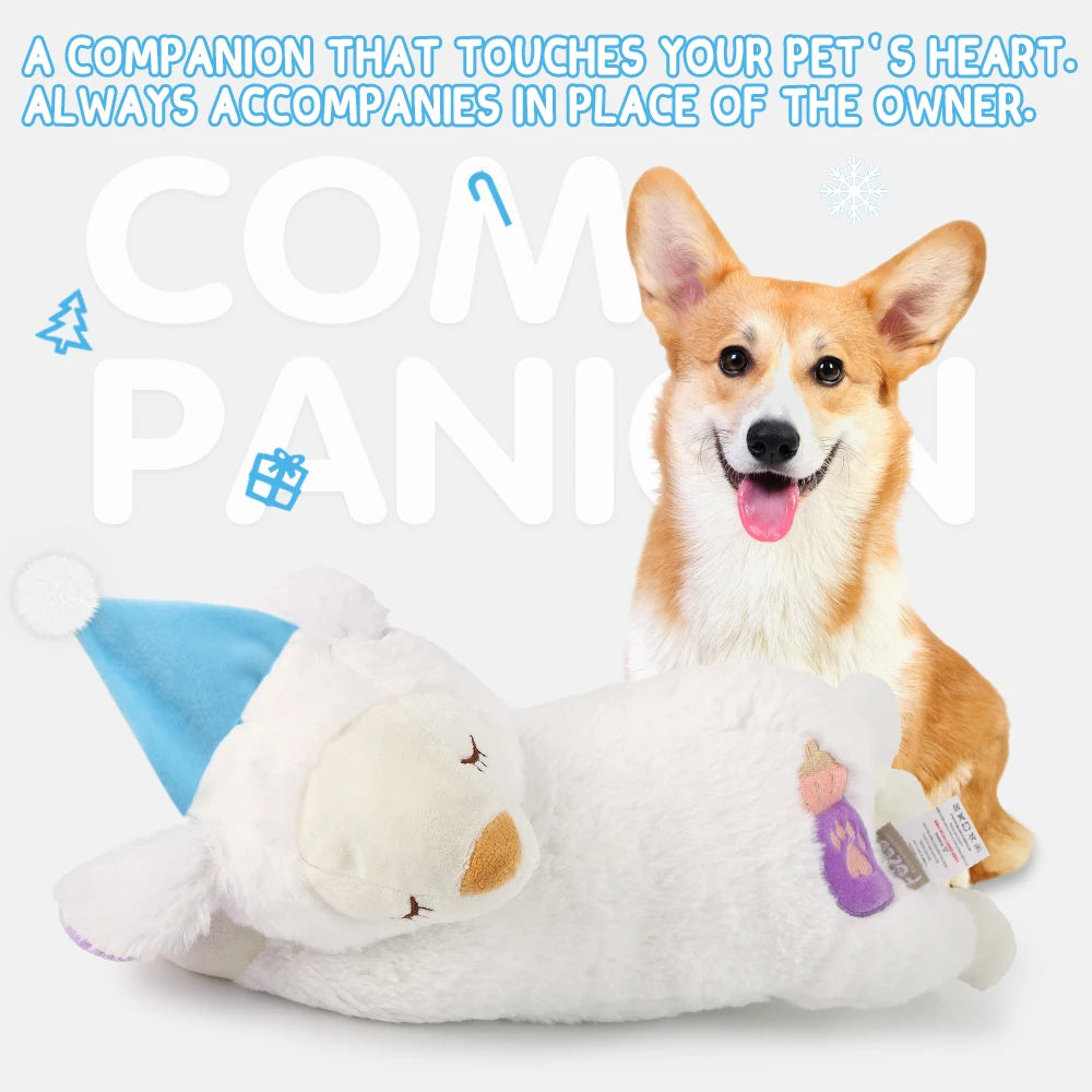 Plush dog toys, Dog Halloween gifts, pet heartbeat soothing toys, dog chew toys, pet calming aids, behavioural training toys