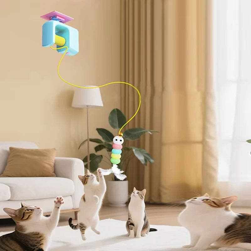 Interactive Cat Toys Electric Cat Yo-Yo Electric Smart Door Hanging Cat Balls Toy Self-entertainment Cat Amusement Artifact