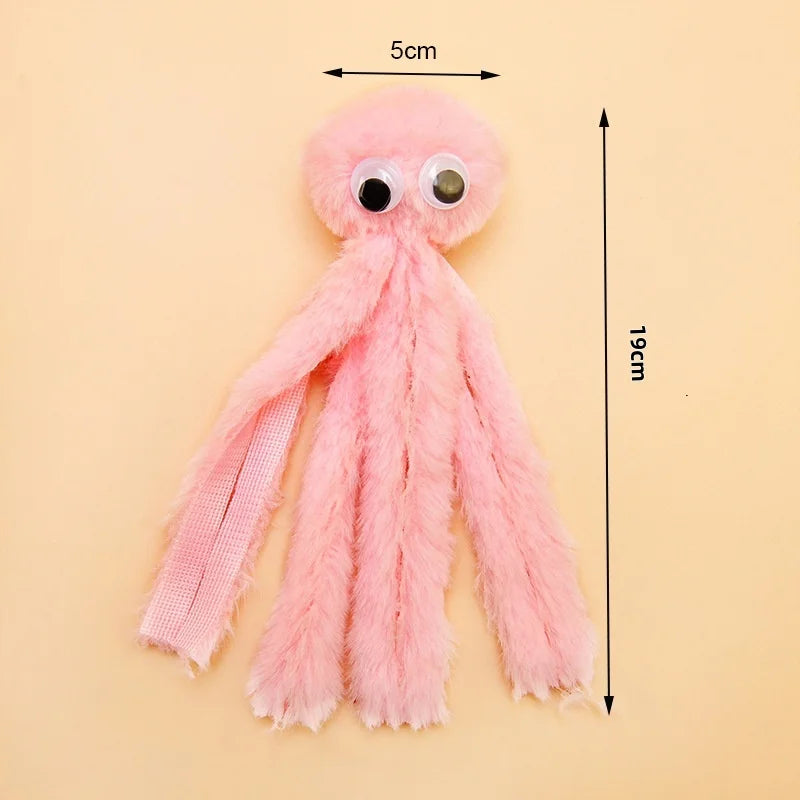 Cat Toy Cute Octopus Plush Toy Bite Resistant Teeth Interactive Play Pet Supplies Cat Dog Toys Octopus Boredom Relief Cat Toys