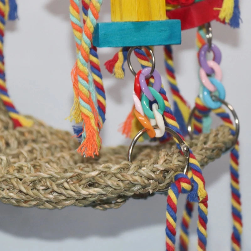 2025 Parrot Toys Climbing Net Hammock Medium and Large Bird Toys Birdcage Accessories Bird Toys
