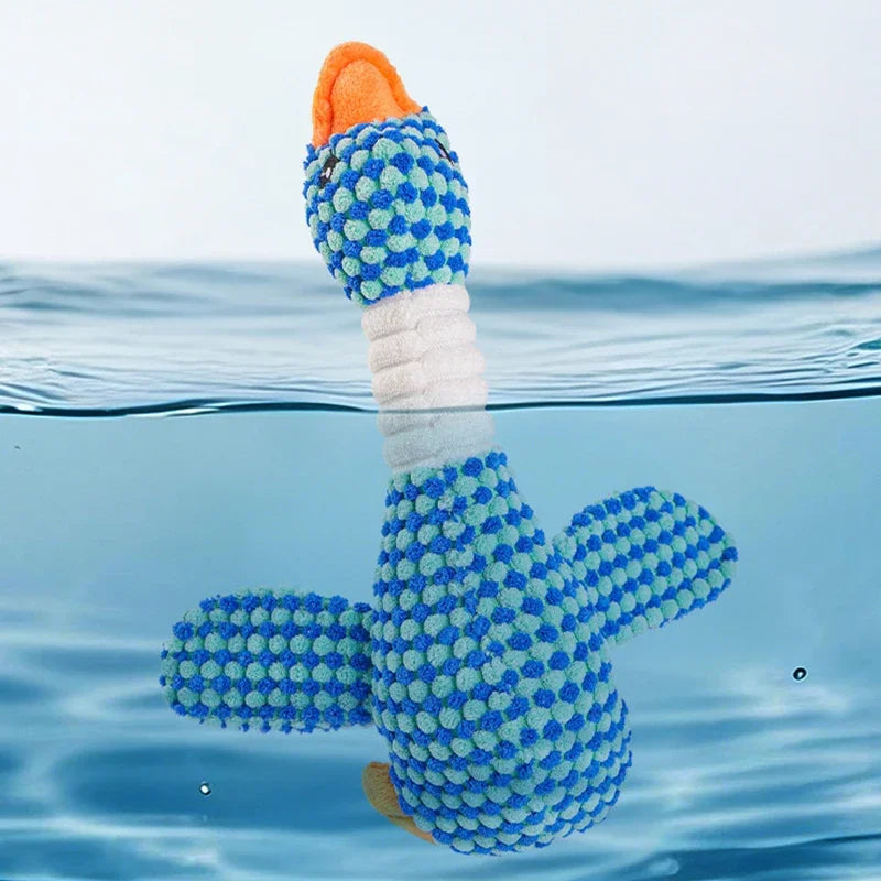 Dog Toys Plush Animal Toy Wild Goose Chewing Toy for Small Medium Large Dogs Cats Teeth Cleaning Toys Pet Squeak Toy for Puppy