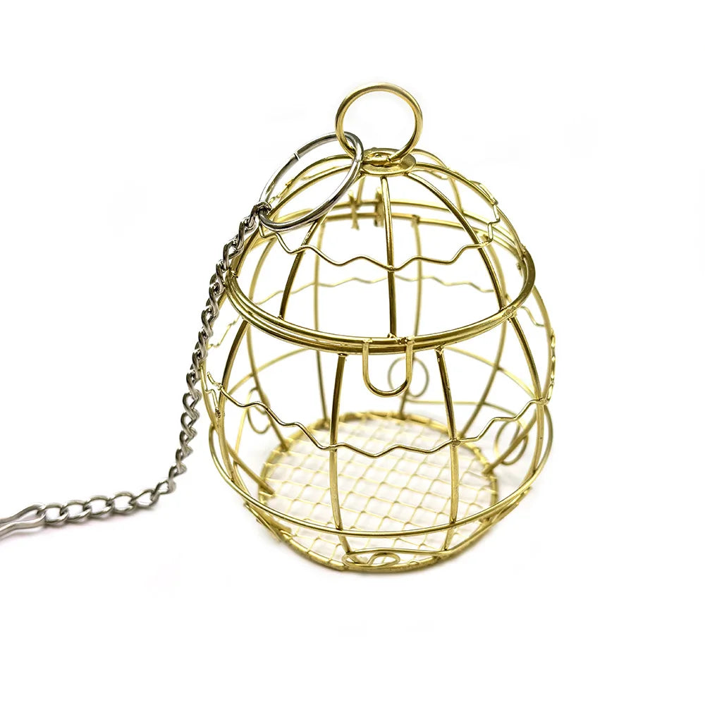 1Pcs Parrot Shredder Bird Toys Metal Cage Bird Feeder Paper Foraging Vegetable Millet Basket Container for Cockatiel Conure 앵무새