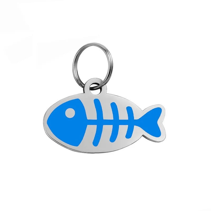 Personalized Dog Tag Bone Shaped Pet Id Tag Free Engraved Kitten Puppy Anti-Lost Dog Name Keychain Dog Accessories Cat Pendant