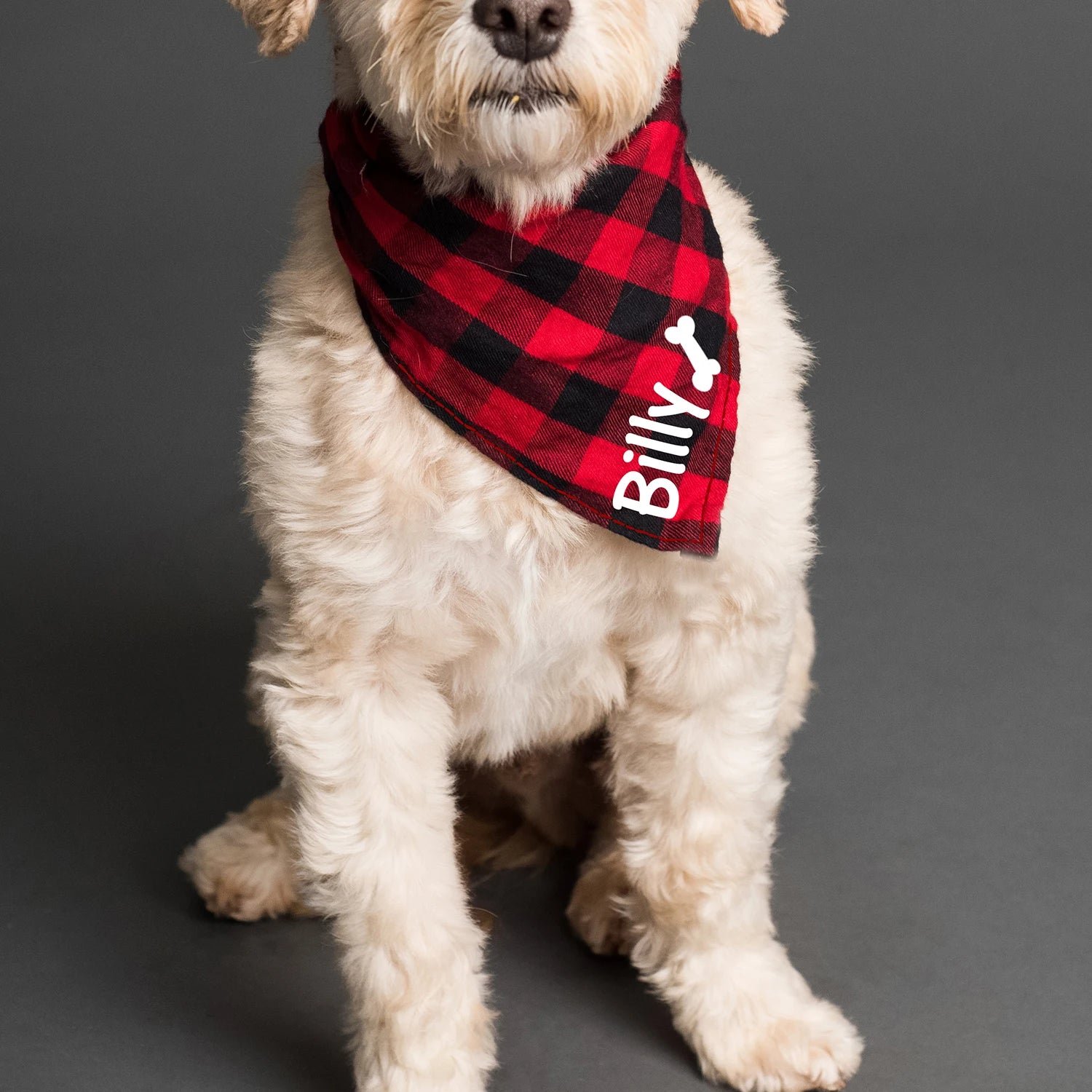 Custom Personalized Dog Bandanas Large Pet Scarf Pet Cotton Plaid Washable Collar Cat Dog Scarf Large Dog Accessories Kerchief