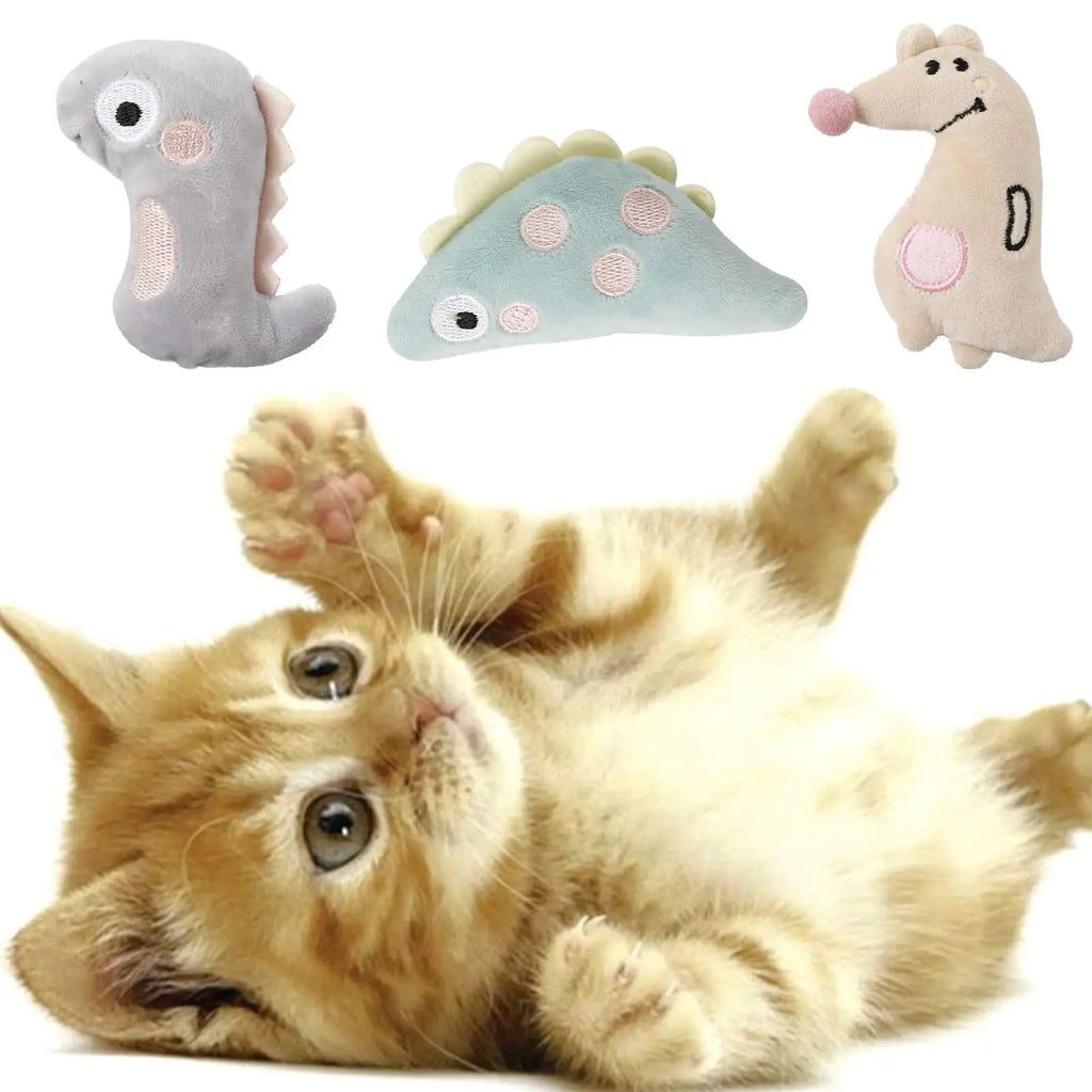 6 Pcs Cat Toys,Kitten Chew Toys with Catnip,Self-Playing Catnip Toys,Teeth Cleaning and Anti-Boredom Cat Accessories