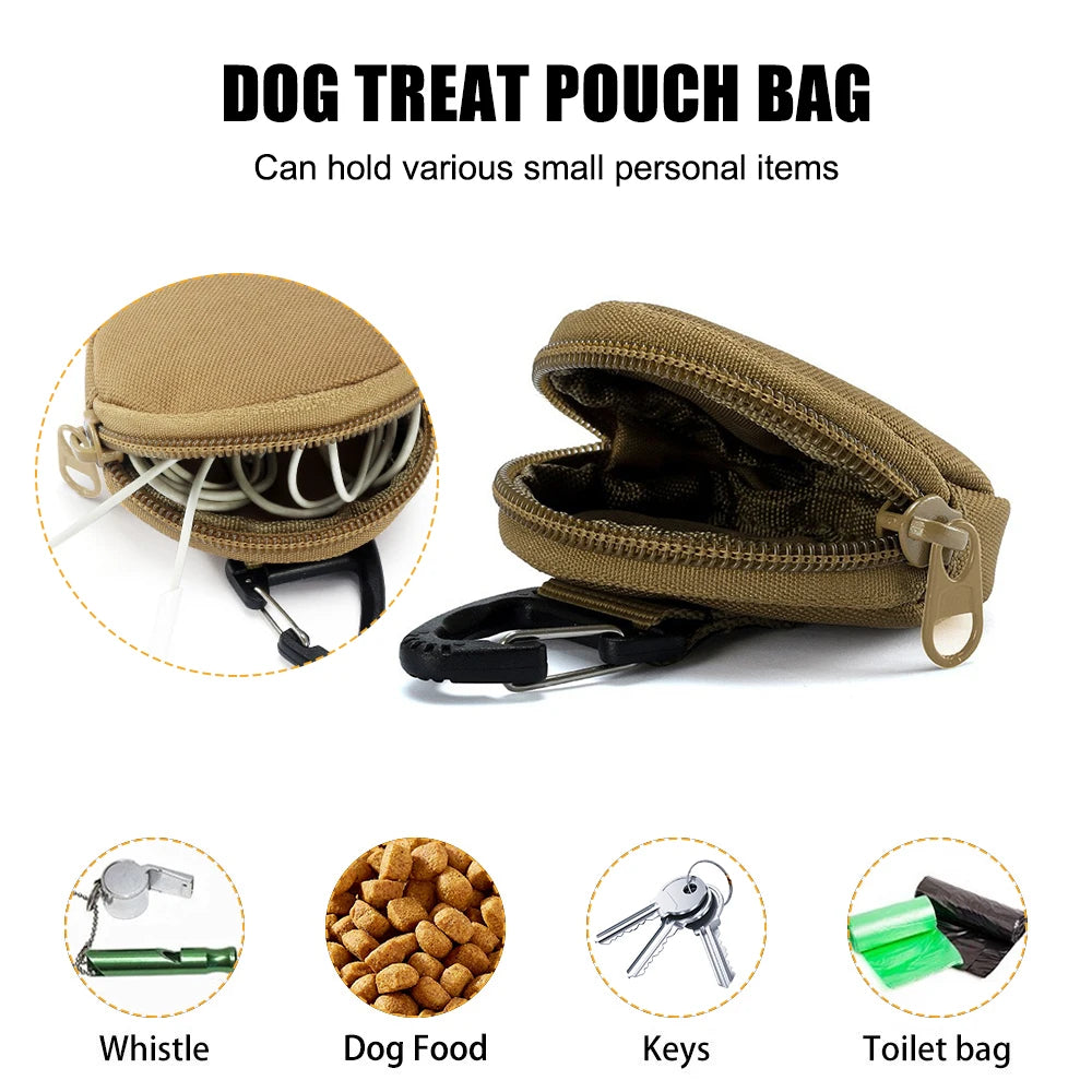 Portable Dog Treat Bag Tactical Pet Training Treat Snack Bait Feed Pocket Durable Pocket Snack Reward Waist Bag Dog Accessories