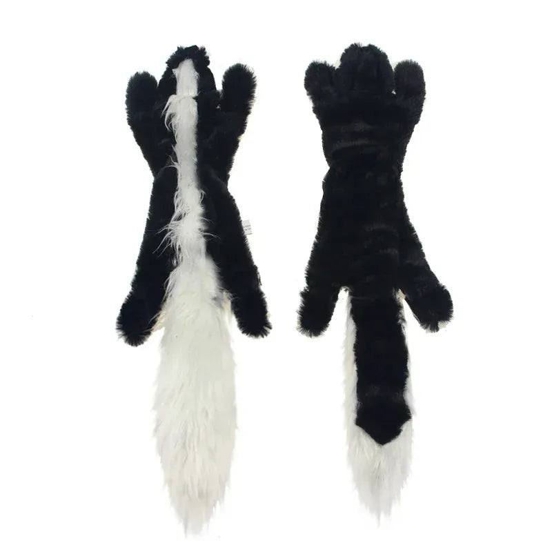 Plush Dog Toys Squirrel Raccoon Fox 18 Inch Stuffing Free Squeaky for Small  Medium Dogs No Stuffing with Squeakers Dog Chew Toy
