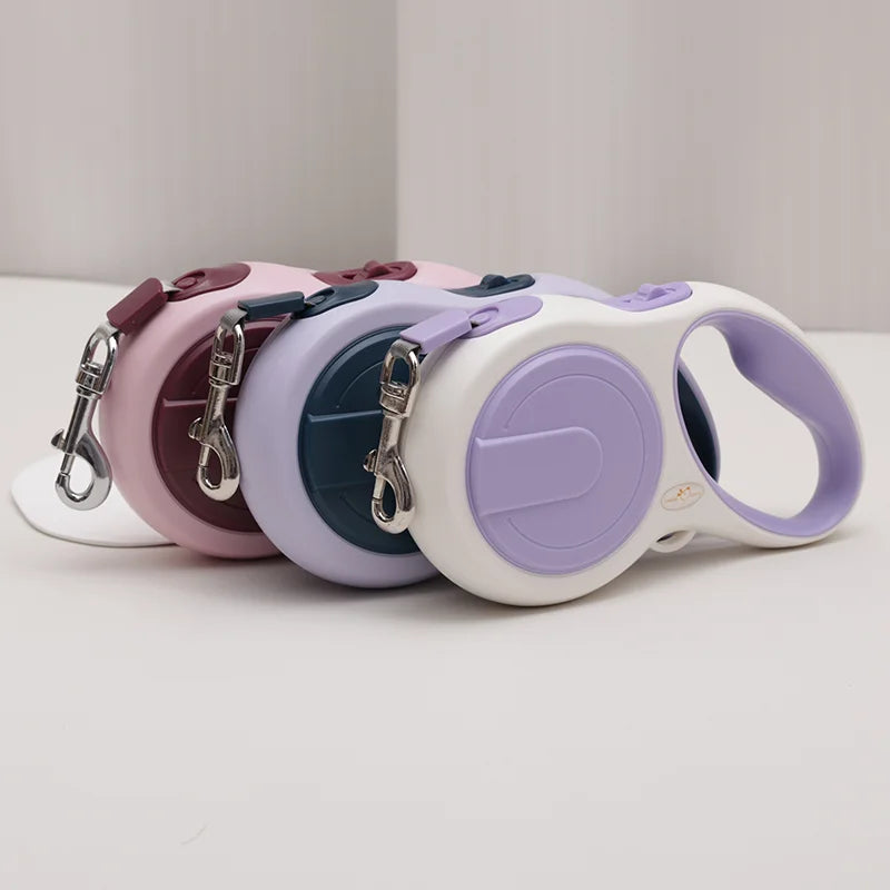 5m Dog Leash Retractable Roulette Collar for Small Medium Dog Accessories Adjustable Durable Walking Hiking Bulldog Rope