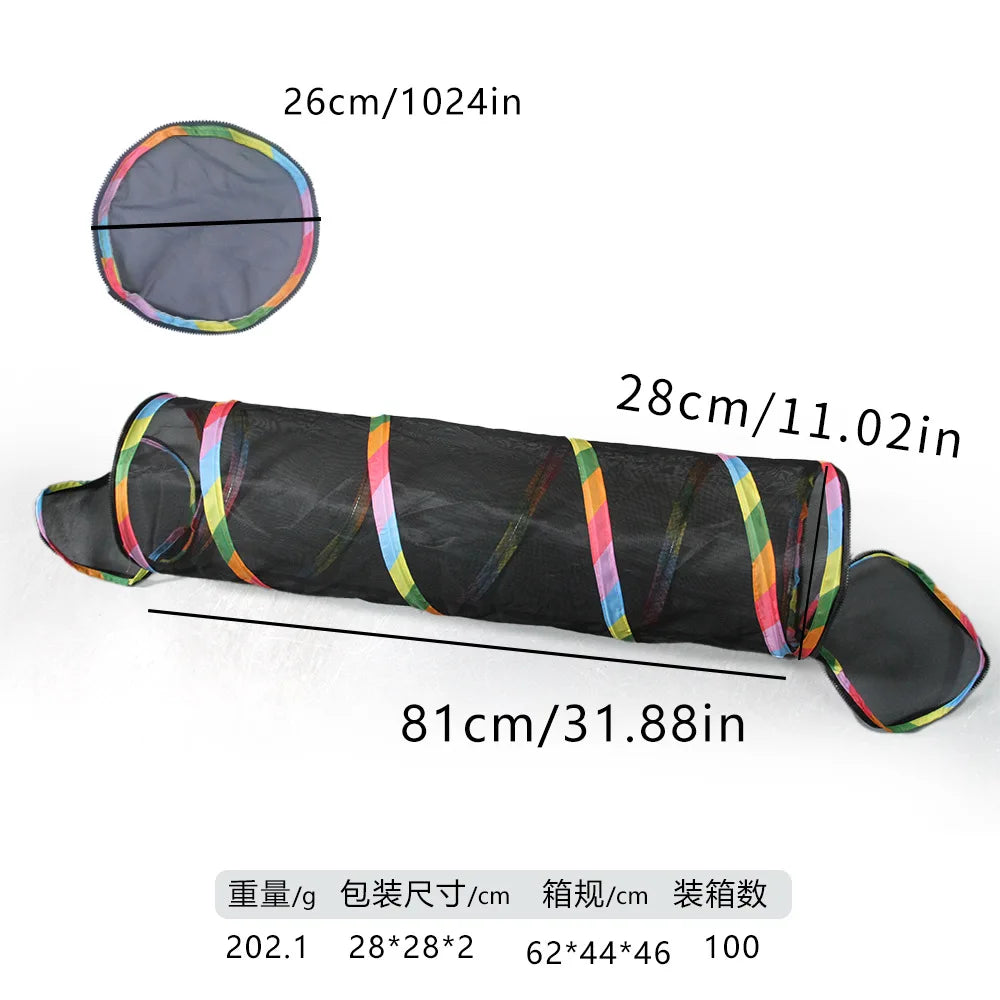 Cat Tunnel Portable Foldable Set Pet Rabbit Guinea Pig Tent Maze Channel Toy Dog Fence Pet Cage Large Space Multiple Gameplay