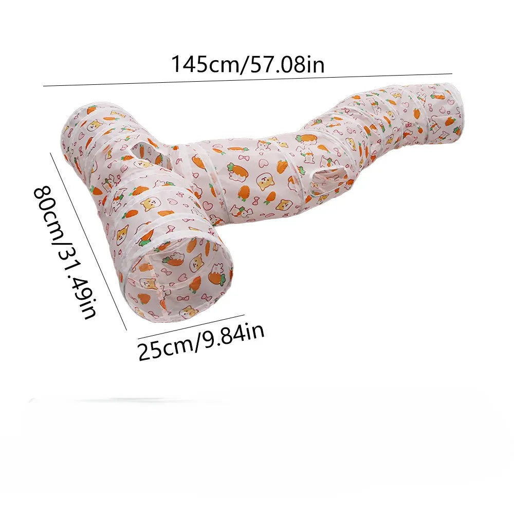 Cat Tunnel Portable Foldable Set Pet Rabbit Guinea Pig Tent Maze Channel Toy Dog Fence Pet Cage Large Space Multiple Gameplay